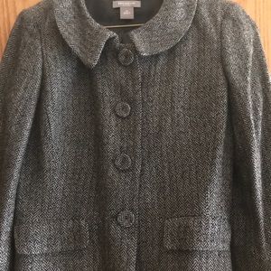Ann Taylor Jacket. Grey/cream